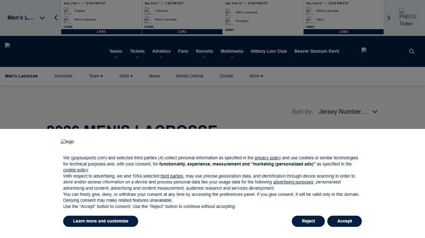 2026 Men's Lacrosse - Penn State - Official Athletics Website